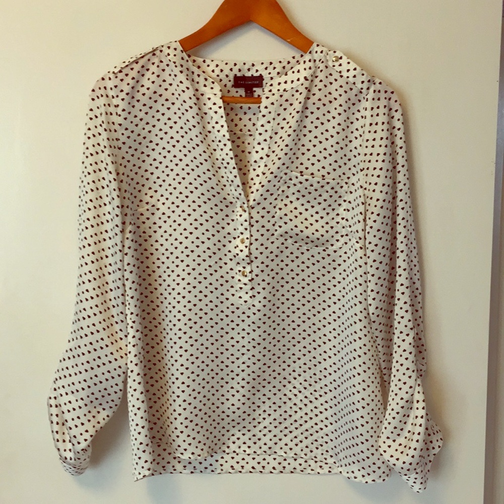 The Limited Heart & Dot Print Blouse
